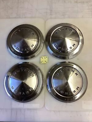 (4) Canadian 1961 62 63 Meteor Stainless Dogdish Hubcaps • $199.52