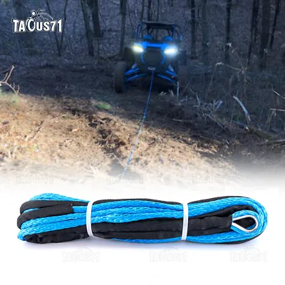 $21.99 • Buy 5/16  X50' Synthetic Winch Rope Line Recovery Cable 12000LB For ATV UTV Winches 