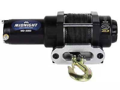 $159.99 • Buy Viper Midnight 3000 Lb ATV UTV Winch Kit With 50 Feet BLACK Synthetic Rope