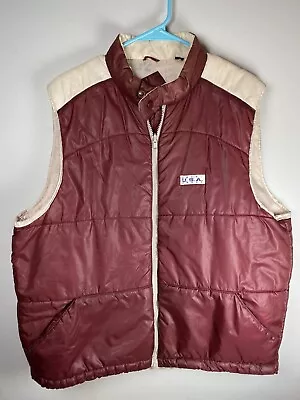 Vintage Cranberry Red Zip Up Puffer Vest XL 90s • $21.25