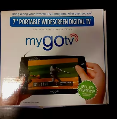 $50 • Buy MyGoTv Portable Television 7  Digital TV W/Remote & Accessories Great Condition