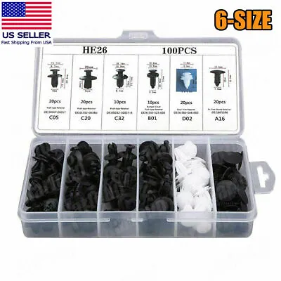 Accessories 6-size Retainers Kit Clips Rivet Bumper Fender Engine Parts Push Pin • $10.39