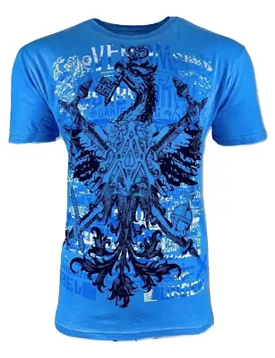 ARCHAIC By AFFLICTION Men's T-Shirt EASTON Blue Eagle Wings Biker S-4XL $40 NWT • $21.95