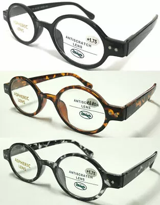 £4.99 • Buy S887 Superb Quality Reading Glasses/Spring Hinge/Retro Small Round Oval Designed