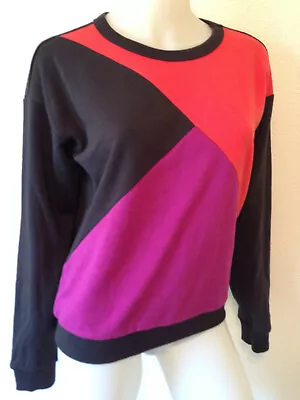 New Red Purple Black Vintage Pattern Sweatshirt I Love H81 Long Sleeve S • $17.99