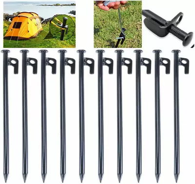 10 X 30cm Long Heavy Duty Gazebo Tent Pegs Commercial Grade Steel Marquee Stakes • £9.99