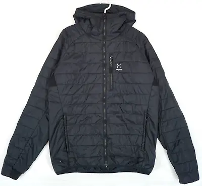 Haglofs Ribbed Black Polyamide Windbreaker Outdoor Jacket Men's Size L • $36.01