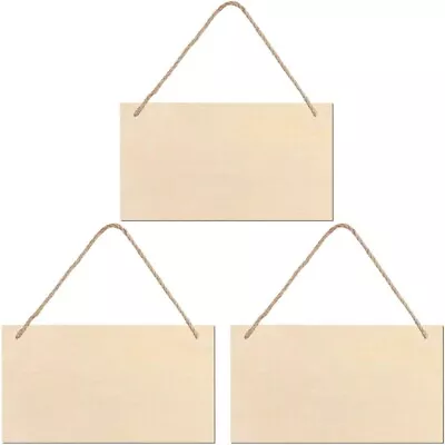 6Pcs 3.94x7.87 Inch Blank Hanging Wooden Plaque  Wall • $19.11