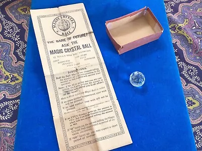 1920s Antique Magic Crystal Ball Fortune Telling Number Game With Instructions • $79.95