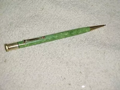 MABIE TODD Pencil  -  GREEN SWIRL  5   HEX TOP - CLIP MODEL -  WORKS GREAT • $32