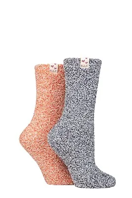 £10.99 • Buy Elle Ladies Bed & Slipper Socks Cosy Soft Various Colours Gift Ideas 2 Pair Pack