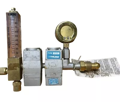 Linde R-502 Gas Regulator Flow Meter  **SALE** • $44.95