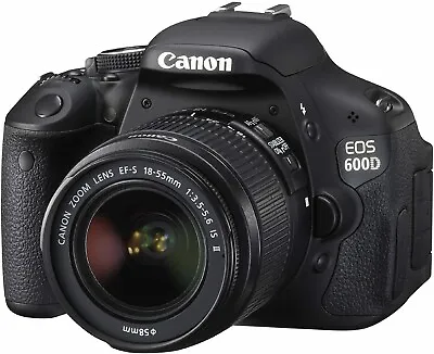 Canon EOS 600D 18.0MP Digital SLR Camera - Black (Kit W/ EF-S 18-55mm IS II... • £199
