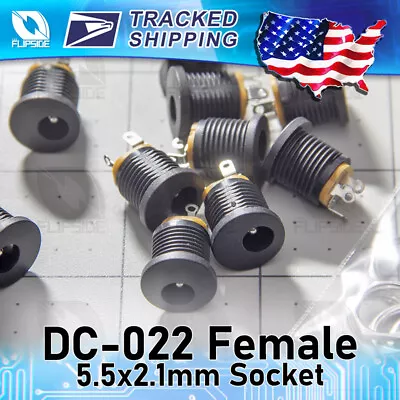 DC Power Socket DC022 5.5 X 2.1mm Female 12V 30V Enclosure Plug Socket DC-022 • $6.88