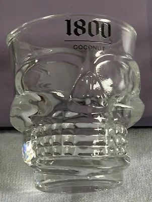 RARE  “1800” BRAND TEQUILA 3D GLASS SKULL SHOTGLASS /BAR/CANTINA PROMO/lmtd Prod • $22
