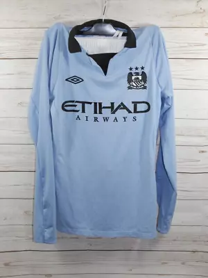 Umbro Manchester City Home Shirt 2012/3 (size 36) With White Shorts (SIze Small) • £24.99