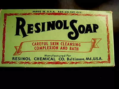 Vintage RESINOL Soap Box Baltimore MD Box Only EUC ~FARMHOUSE Decor • $19.99