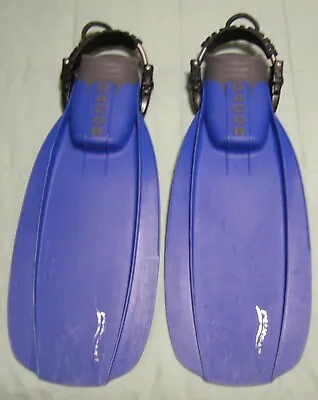 Dacor Pursuit SCUBA Diving Fins With Steel Spring Heel Strap Blue Size L Italy • $63.99