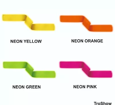 Neon Sports Medal Ribbon With Clip Yellow Pink Orange Green 1 3 5 10 20 50 100 • £2.49