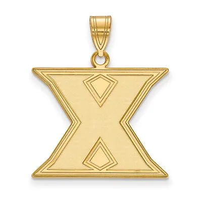 14k Yellow Gold Xavier University Musketeers School Letter Logo Charm Pendant • $522.99