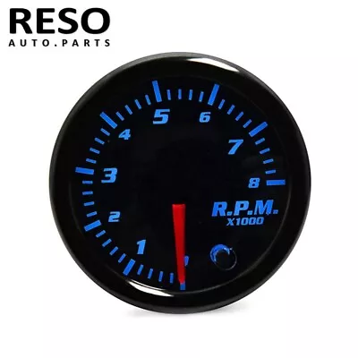 Universal 2  52mm 7 Color LED Tachometer Tacho Gauge Meter 12V 0-8000 RPM • $26.99