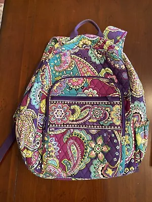 Vera Bradley Purple Teal Floral Large Backpack • $15