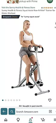 Sunny Health & Fitness Squat Assist Row-N-Ride Trainer For Glutes And Abdominal • $50