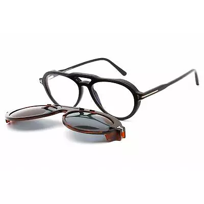 Tom Ford Women's Eyeglasses Shiny Black Plastic Aviator Shape Frame FT5760-B 001 • $99.25