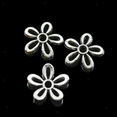 £5.16 • Buy 100Pcs   Filigree Daisy Floral Bead   Spacers Jewelry Finding
