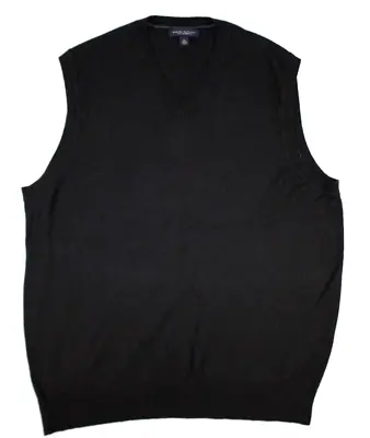 Banana Republic Men's Silk Cashmere Sweater Vest Black Size XL • $19.99