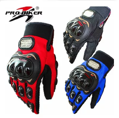 Summer Motorcycle Motorbike Motocross Motor Fiber Bike Racing Gloves Pro-Biker • $9.98