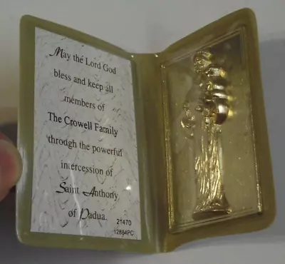 Vtg Pocket Prayer Folder Shrine Medal Patron Of Lost Items St Saint Anthony • $10