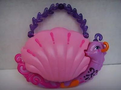 Polly Pocket Doll Sea Shell Purse Toy Set Pink Purple Vintage Ocean Seashell • $7.95