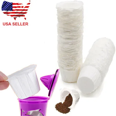 100-500Pcs Coffee Filters Paper Cups Disposable Replacement For Keurig-K-Cup Pod • $10.32