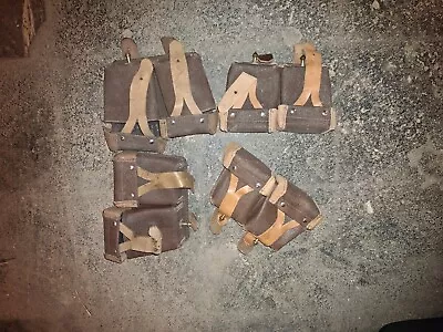 4x SOVIET MOSIN NAGANT AMMO POUCH 7.62x54r RIFLE M91 91/30 M44 GREAT SHAPE! • $15