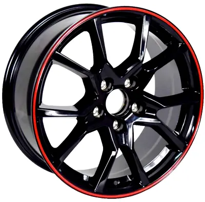 17x7.5 Honda Civic Wheels Type R Style Black/Red Lip Rim 5x114.3 Set Of 4 • $599.99