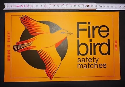 Rare Old Soviet Latvia Matchbox Label Extra Large Packet Size FIRE BIRD 28 C • $4.99