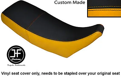 Black & Yellow Automotive Vinyl Custom Fits Honda Mtx 125 Dual Seat Cover Only • £118.99