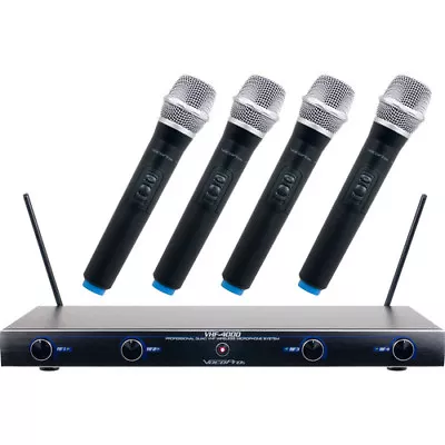 VocoPro VHF-4000-2 Professional Quad VHF Wireless Microphone System • £194.51