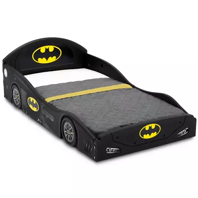 DC Comics Batman Batmobile Car Deluxe Toddler Bed With Attached Guardrails • $91.92