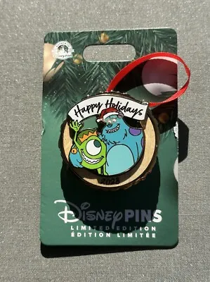 2023 Disney Happy Holidays Monsters Inc Mike Sully Christmas Ornament Pin LE • $16