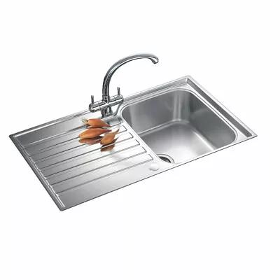 Franke Ascona Inset Sink Stainless Steel 1 Bowl 860 X 510mm (79251)a • £95.99