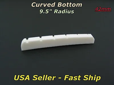 Curved 9.5 R 42mm Bone Nut For USA Fender Stratocaster Telecaster MIM Strat Tele • $9.87