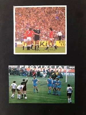 TWO Signed FA Cup Final Pictures MORAN And HUTCHISON. Man United And City. • £9.99