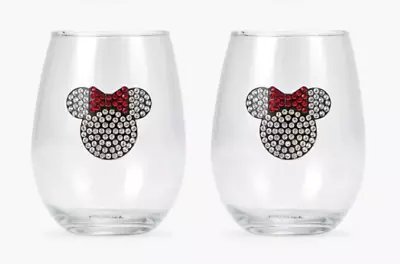 Set Of 2 Minnie Mouse Gem Tumbler Glasses • £8.99