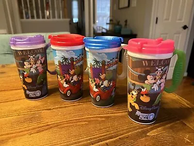 4 Walt Disney World Parks Rapid Refill Mugs Travel Cups • Mickey Minnie Donald • $15