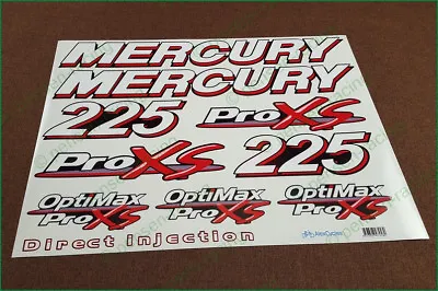 Mercury 225 HP OptiMax ProXS Outboard Motor Laminated Decals Stickers Kit • $49.70