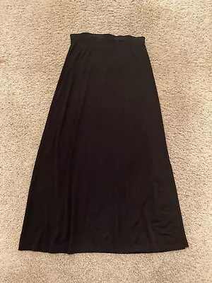 Collectibles By Casual Corner Women's Black Maxi Skirt W/ Side Slit Size S • $19.99