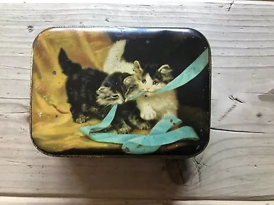 Biscuit Tin With Kittens Cats • £10