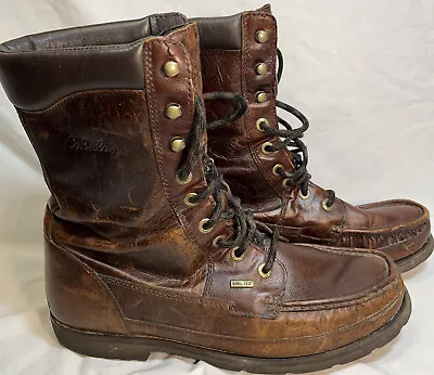 Cabelas Gore-Tex Leather Boots Vintage Work Men's 13D Vibram Sole *READ* • $29.99